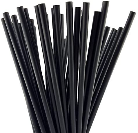 Deidentified Approx. 500 Black Plastic Straws RRP 4.99 CLEARANCE XL 1.99